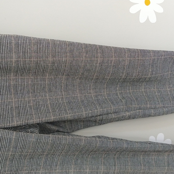 Rachel Zoe Plaid Drawstring Tie Pull-On Gray Plaid Pants With Pockets - Picture 5 of 10